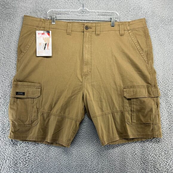 Wrangler Shorts Mens 46 Brown Cargo Relaxed Fit At Knee Workwear 10" Inch NEW - Picture 1 of 9